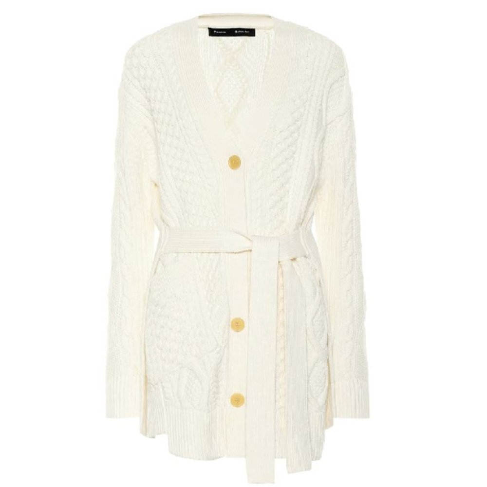 NWT Proenza Schouler 100% Wool Cable Knit Cardigan
